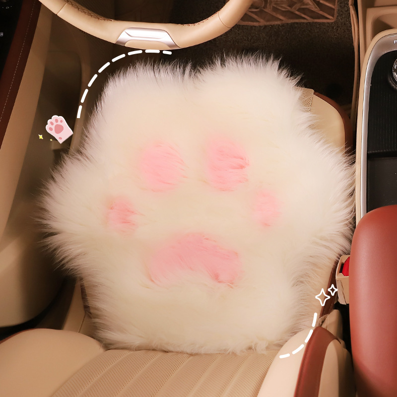 Car Cat Claw Cushion Autumn and Winter High-end Plush Car Seat Cushion Cartoon Cute Car Comfortable Warm Seat Cover 250910
