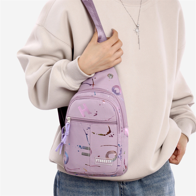 New Fashion Chest Bag For Women Korean Version Gold Stamping Designer Bag Luxury Free Shipping Bag Shoulder Bag Outdoor Casual Multi Layer Crossbody B
