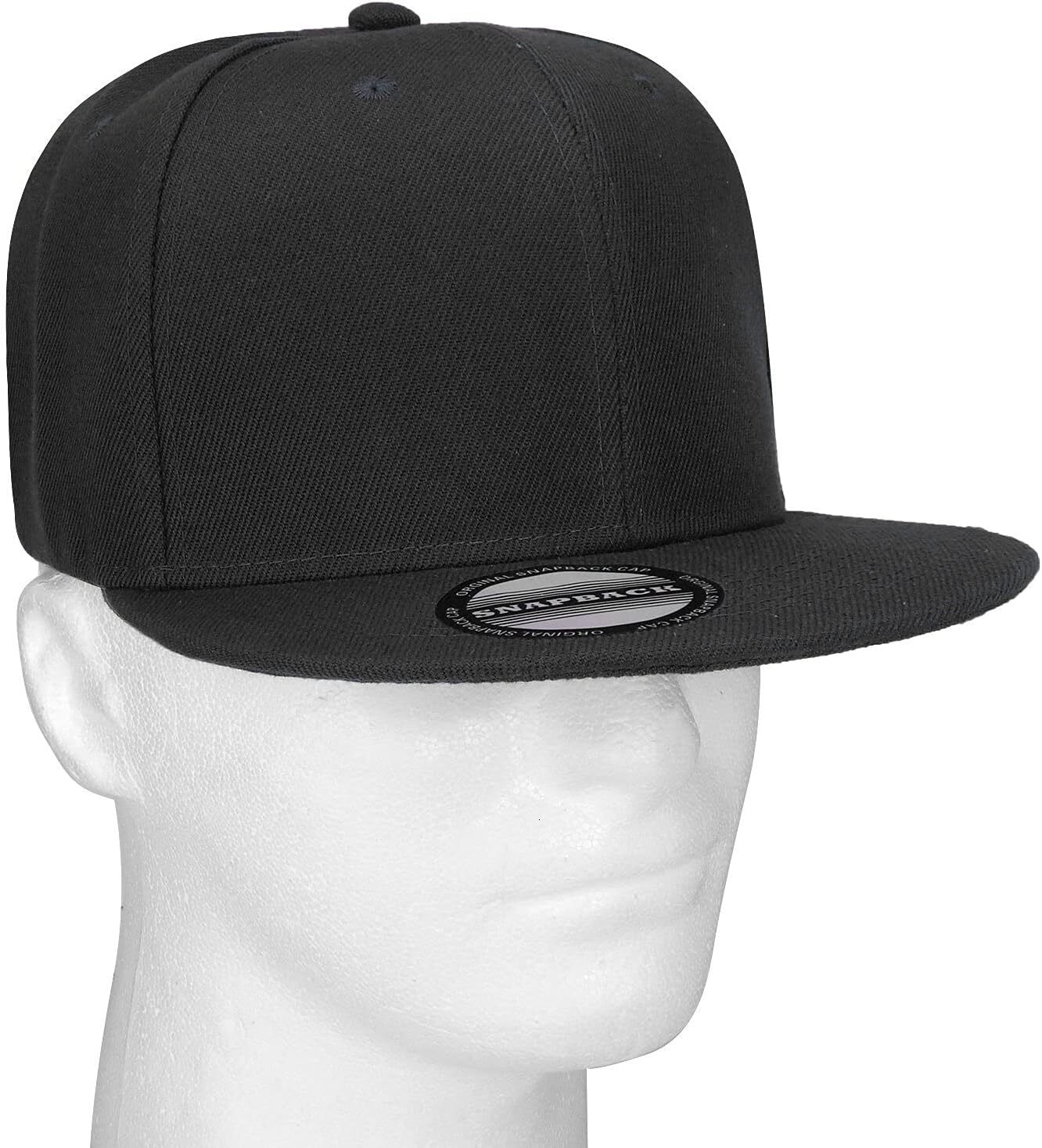 Classic Snapback Hat Cap Hip Hop Style Flat Bill Blank Solid Color Adjustable Size