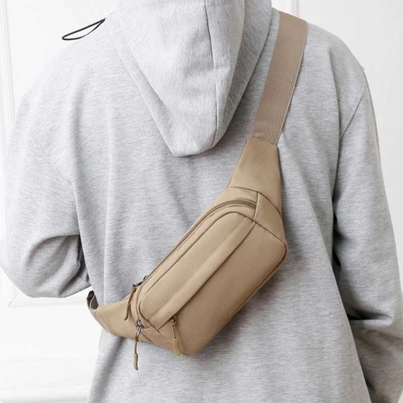 Mens and Womens Universal Models Waist Bag Fashion Crossbody Bags Sports Cell Phone Bags Solid Color Large Capacity Chest Bag Z250911