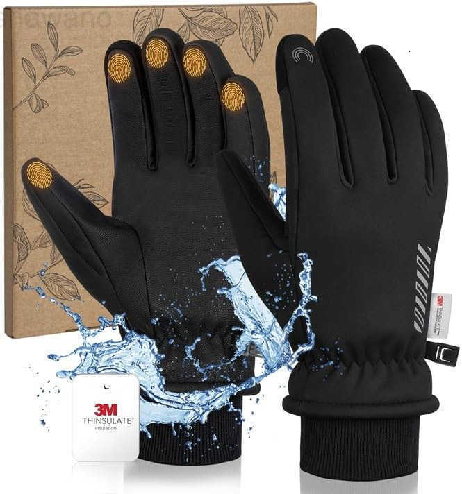 Waterproof Gloves for Cold Weather for MenWomen Thick Winter Gloves with 3M Thinsulate Thermal Warm Snow GloveW250911
