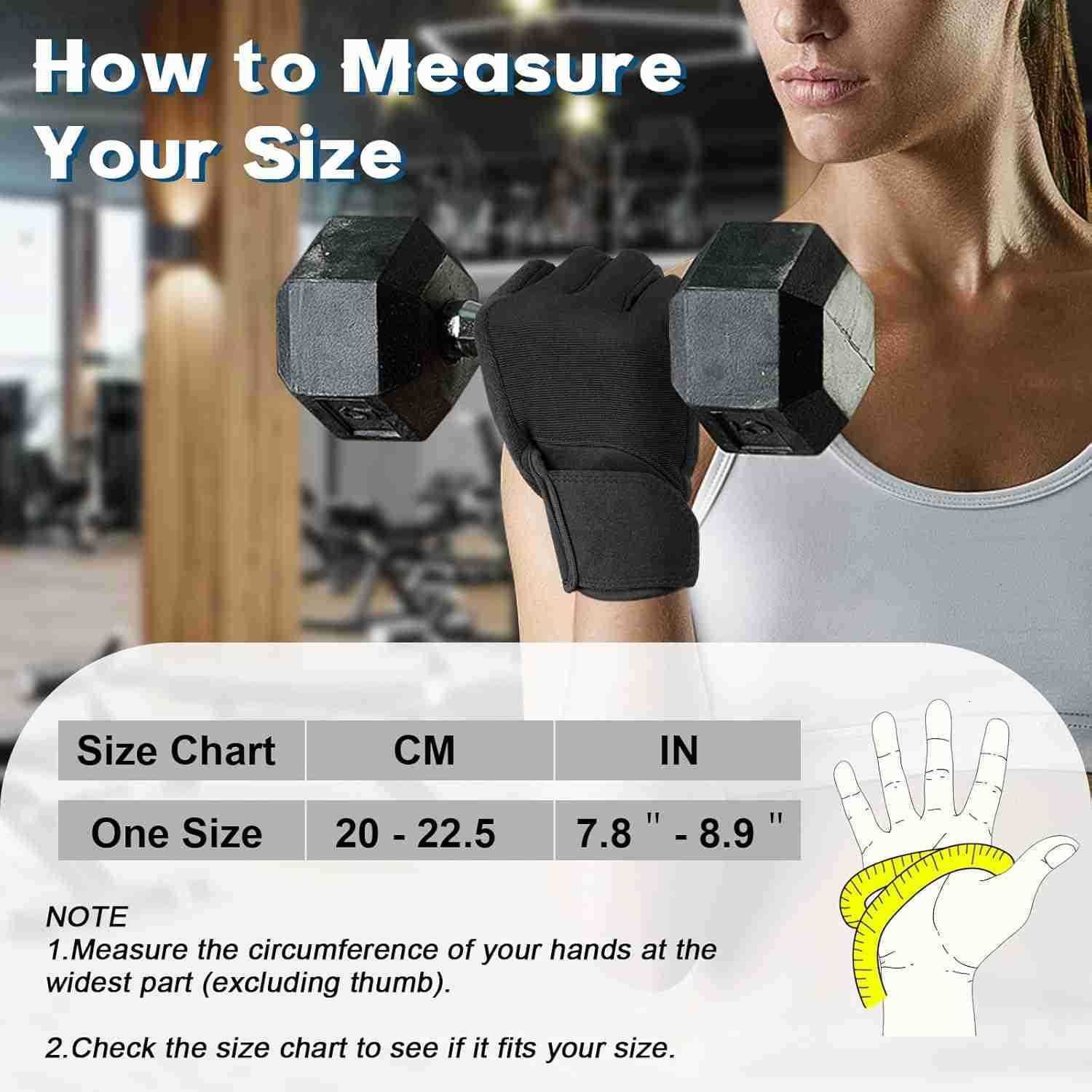 Workout Gloves for Men and Women Breathable and Comfortable Exercise Gloves with Wrist Support for Weightlifting Cycling Rowing and Gym Training Black