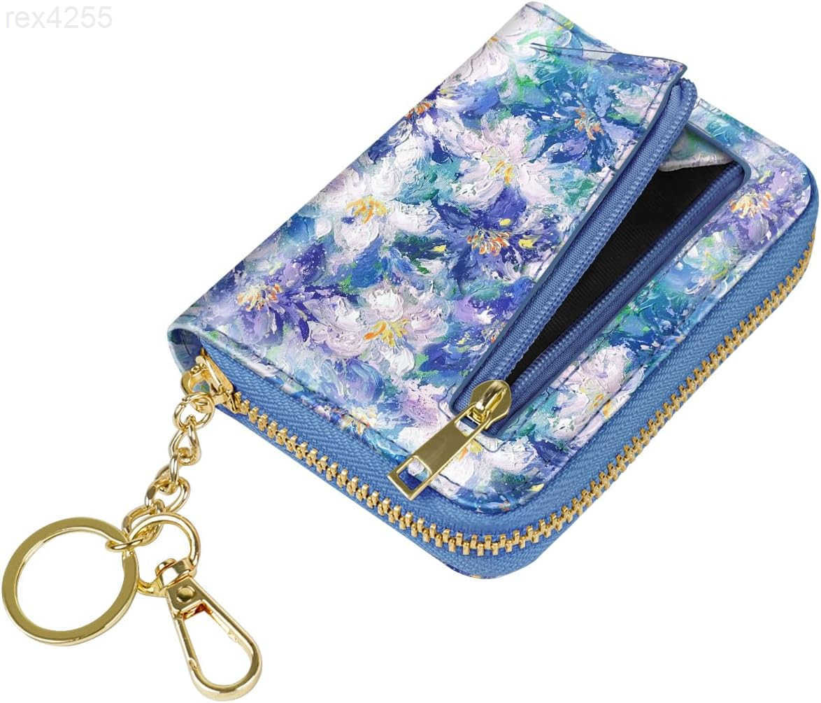 14 Credit Card Slots RFID Card Holder Wallet Glitter Leather Small Cute Card Organizer Case with Coin Pocket Keychain TiffanyW250911