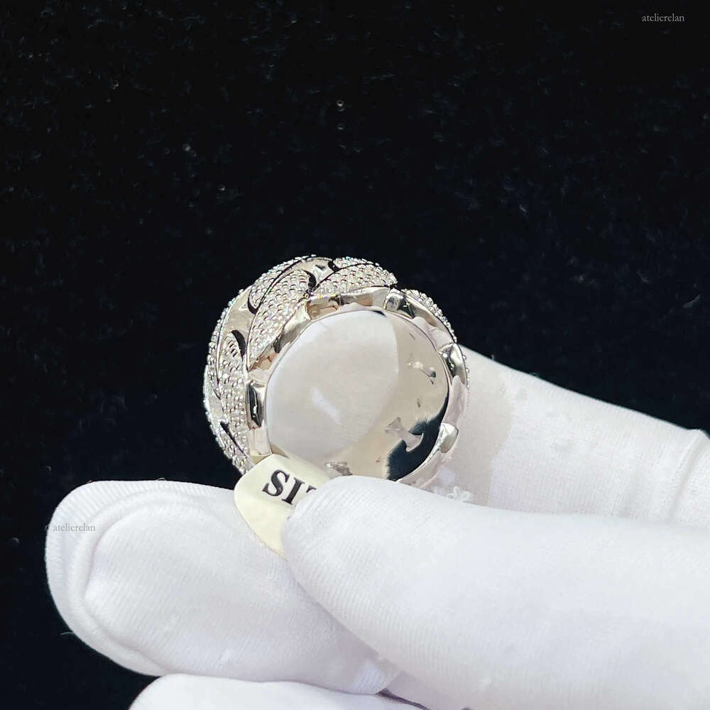 Ring, 2024 new jewelry brand designer Moissanite dia ring, ice-covered men's hip-hop ring
