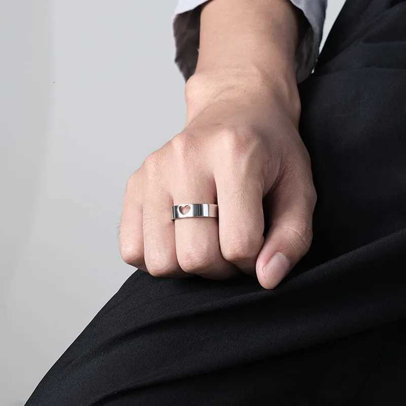 Stainless Steel Hollow Heart Puzzle Couple Rings I LOVE YOU Engraved Wedding Band Ring for Women Men Size 512 W250911