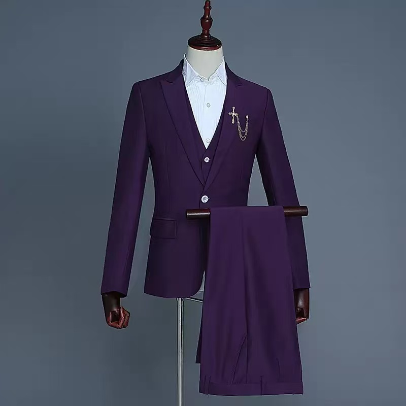 T1720 men's casual suit business solid color suit
