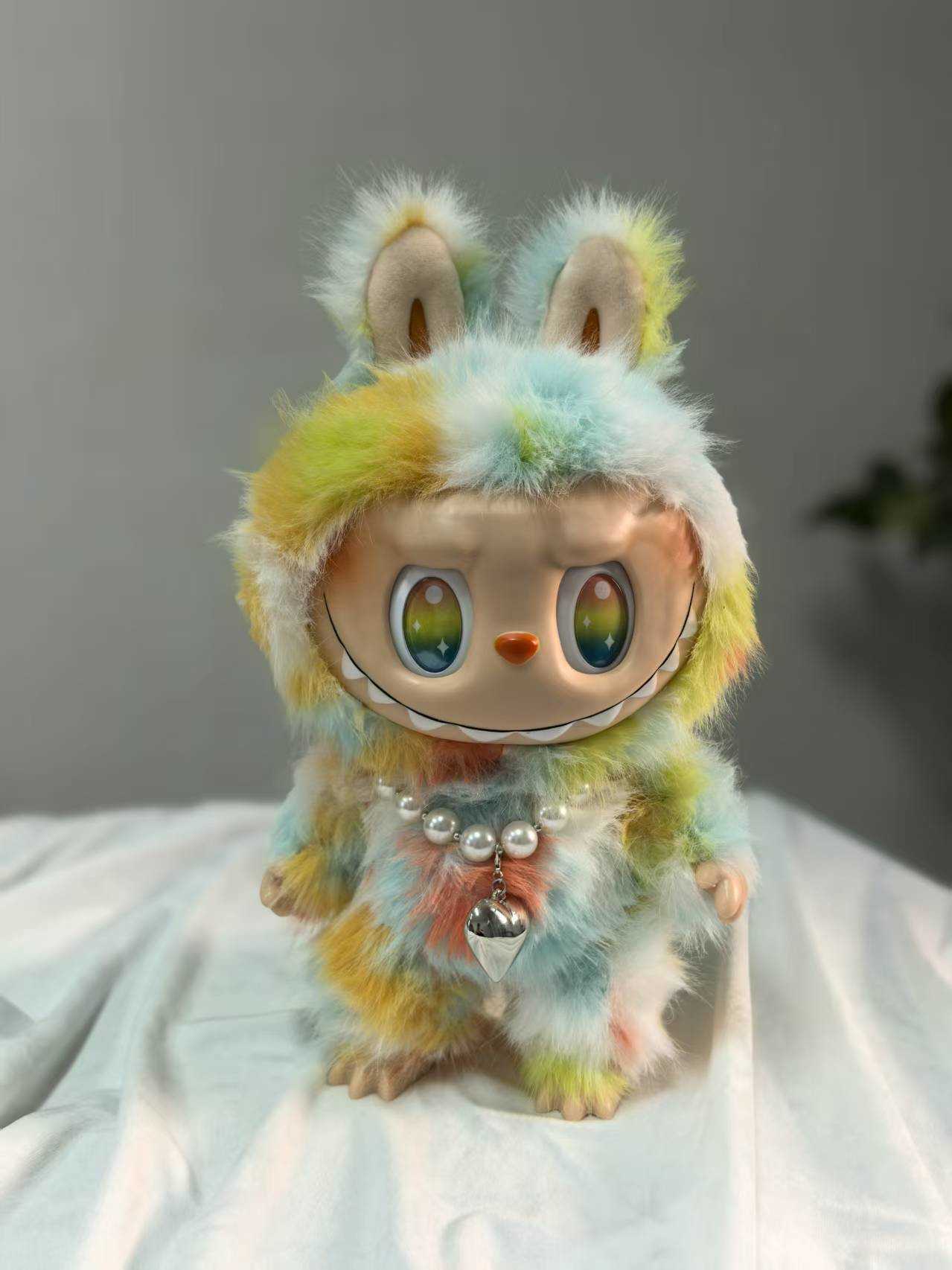 Labubu Colorful Blind Box Can Stand Can Sit Labubu Plush Doll Toy Pendant Figurine 1 L250911ZEEX