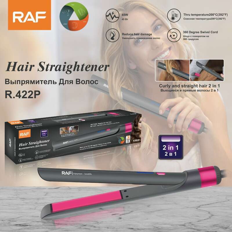 RAF European Standard Cross-Border Special Supply Board Negative Ions Do Not Hurt Straight Curly Hair Straightener Home Use