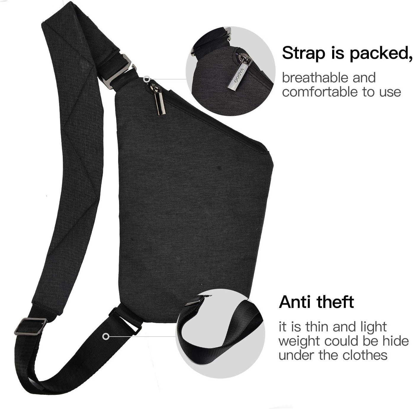 Sling Bag Antitheft Crossbody Shoulder Bag for Men and WomenW250911