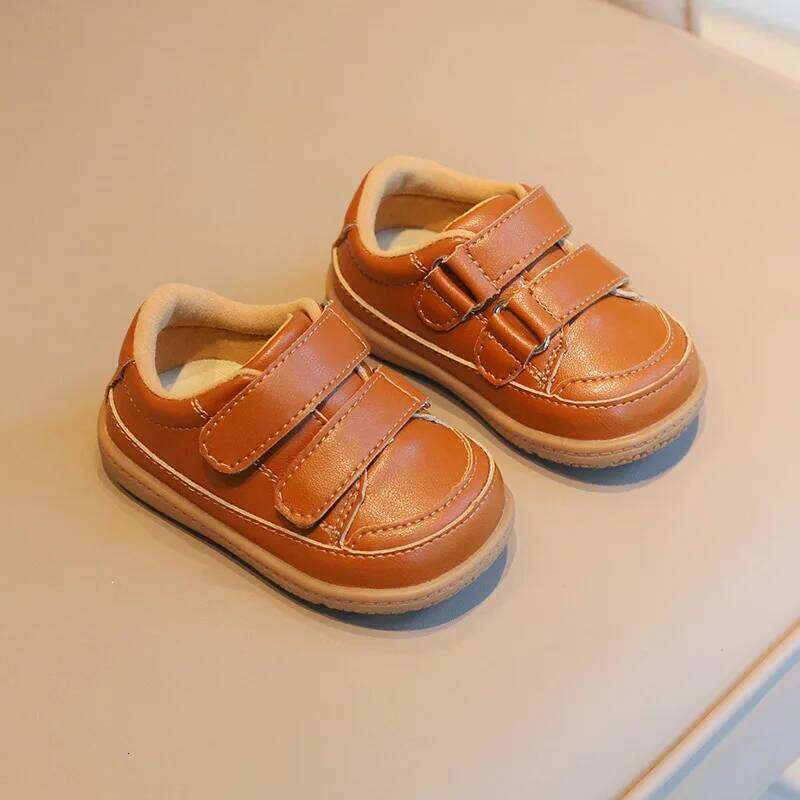 2025 Spring Autumn Casual Soft Flexible Leather Toddler Sneakers Newborn First Walkers Little Baby Boy Outwear Shoes