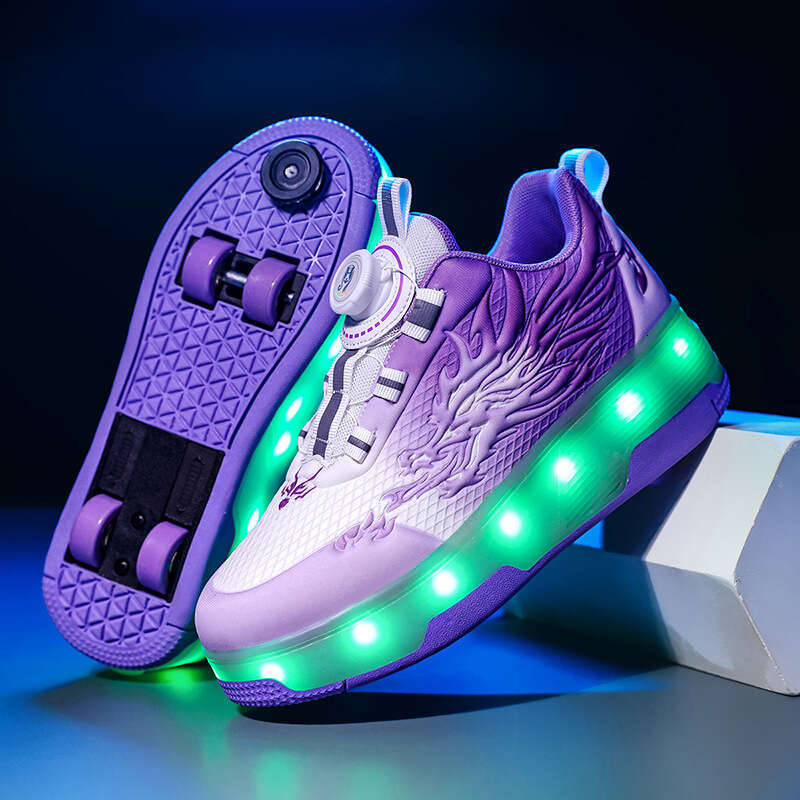 New Style Roller Free shipping new Small Four-Wheel Sports Skates Boys' Light-Up Shoes Flying