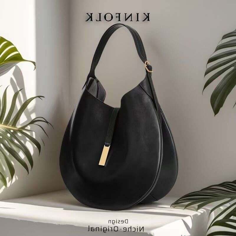 Bags Women's Underarm Suede Equestrian Design Dumpling Tote Style Hand Held Crescent Bag Large