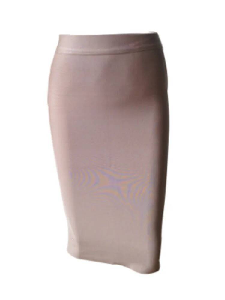 13 Colors Solid Nude XL XXL Sexy Summer Bodycon Party Bandage Women Blue Pink White Black Beige Red Pencil Skirt 60cm dongdumaoyi