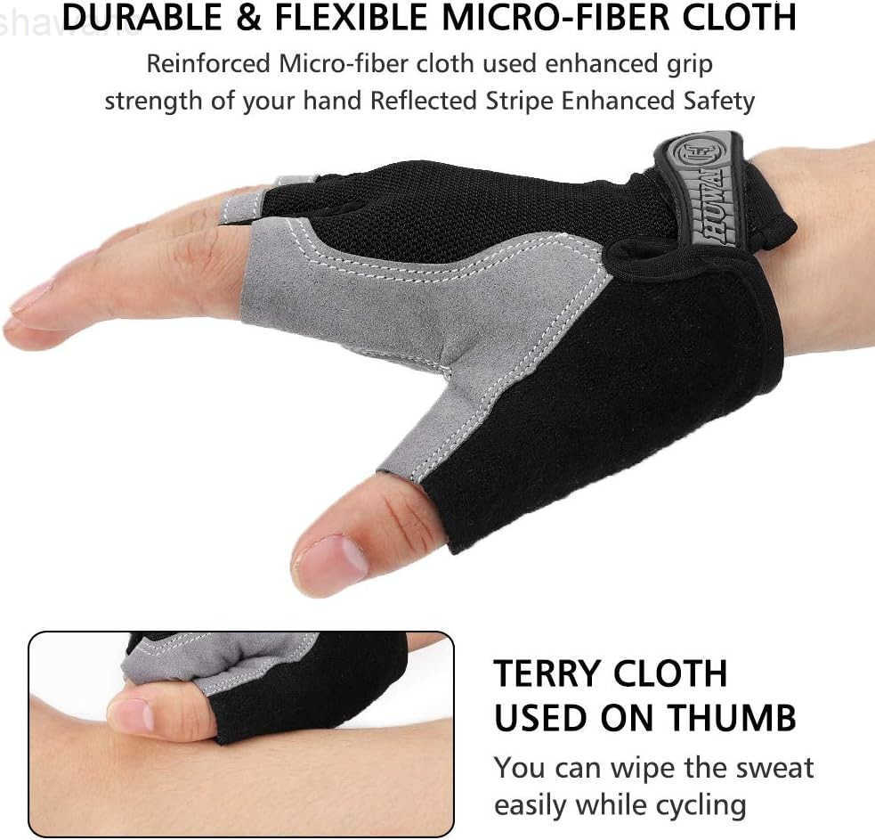 Cycling Gloves for Men Women Bike Gloves Half Finger Road Bike MTB Gloves AntiSlip ShockAbsorbing Glove for Fitness Cycling Outdoor SportsW250911