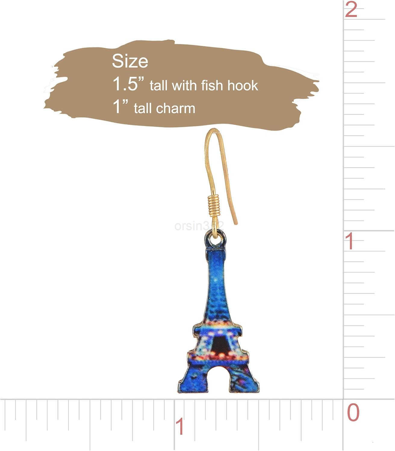 Whimsical Charm Dangle Earrings Blue ButterflyW250911
