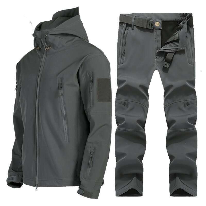 Clothing Soft Shell Jacket Men's Winter Plus Veet Warm Mountaineering Waterproof Windproof Ski Cycling Suit