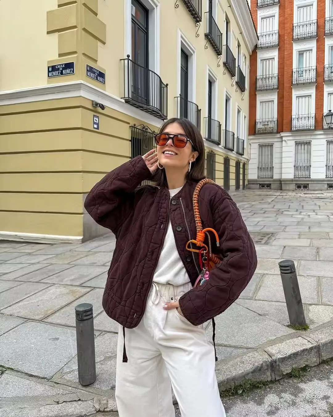 Women Quilted Bomber Jackets 2025 Autumn Winter Long Sleeve SnapButton Warm Coat Female Outerwear Chic Padded Parkas Tops 250911