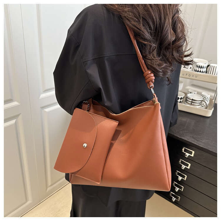 This Year's Trendy Bags for Women Large Capacity New Summer Fashion Shoulder Textured Designer Bags Mother-Daughter Bucket Bag