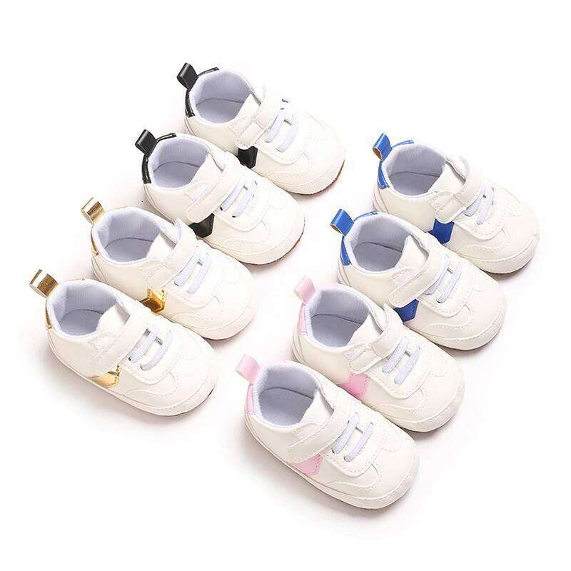 Fashion Casual 0-18M Newborn Shoe Upper PU Soft Sole Anti Slip Sports Shoes Spring And Autumn Baby Walki