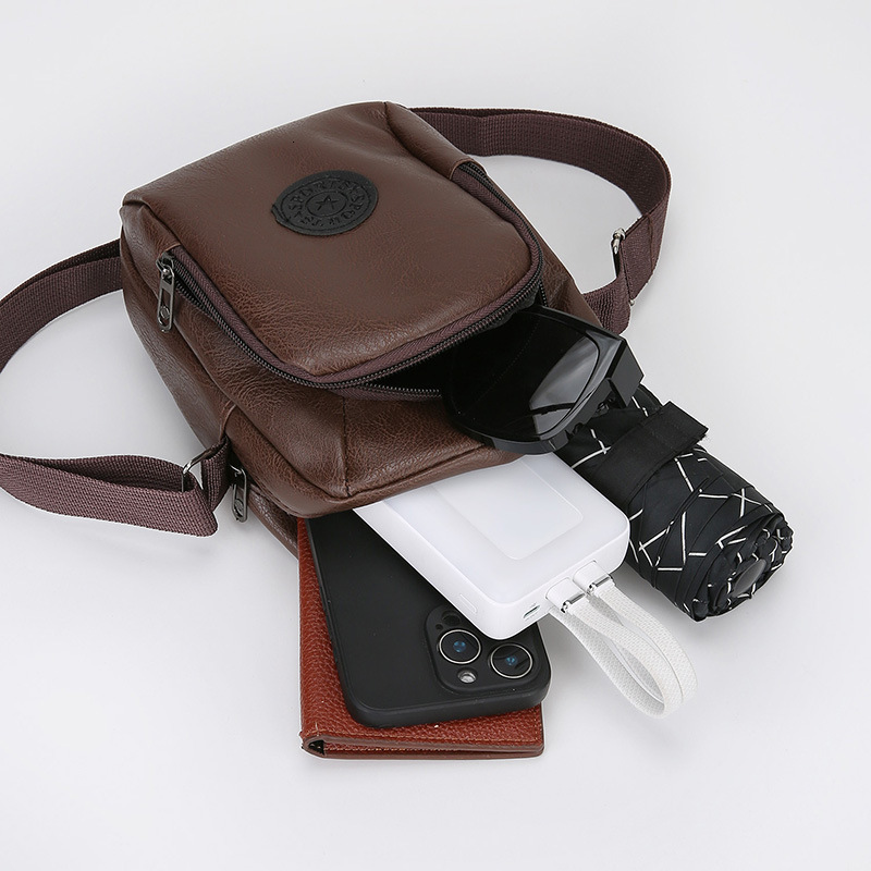 New Fashion Soft Free Shipping PU Designer Bag Single Shoulder Small Bag Casual Sports Men S Crossbody Bag Luxury Bag Business Portable Commuting Vers