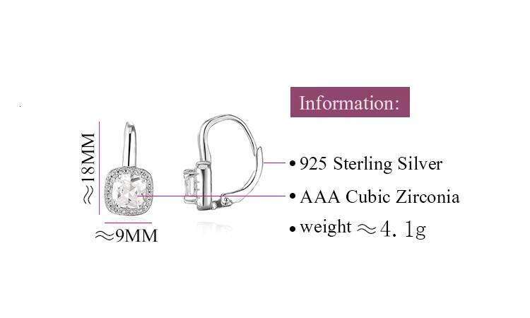 Moissanite Sterling Sier Jewelry Aaa Valentine Earrings