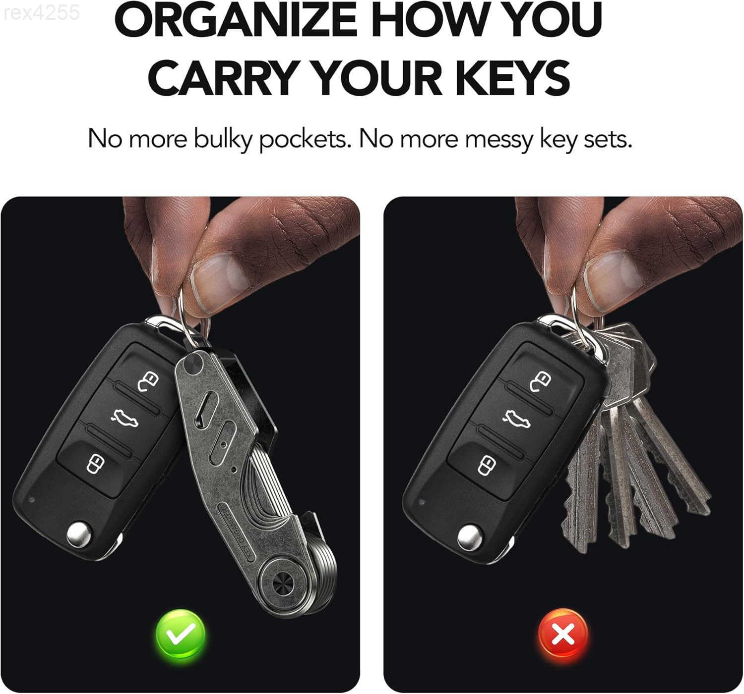 Key Organizer Compact Key Holder Minimalist ClutterFree EDC Smart Keychains Metal Car Key Chain Secures 26 keysW250911
