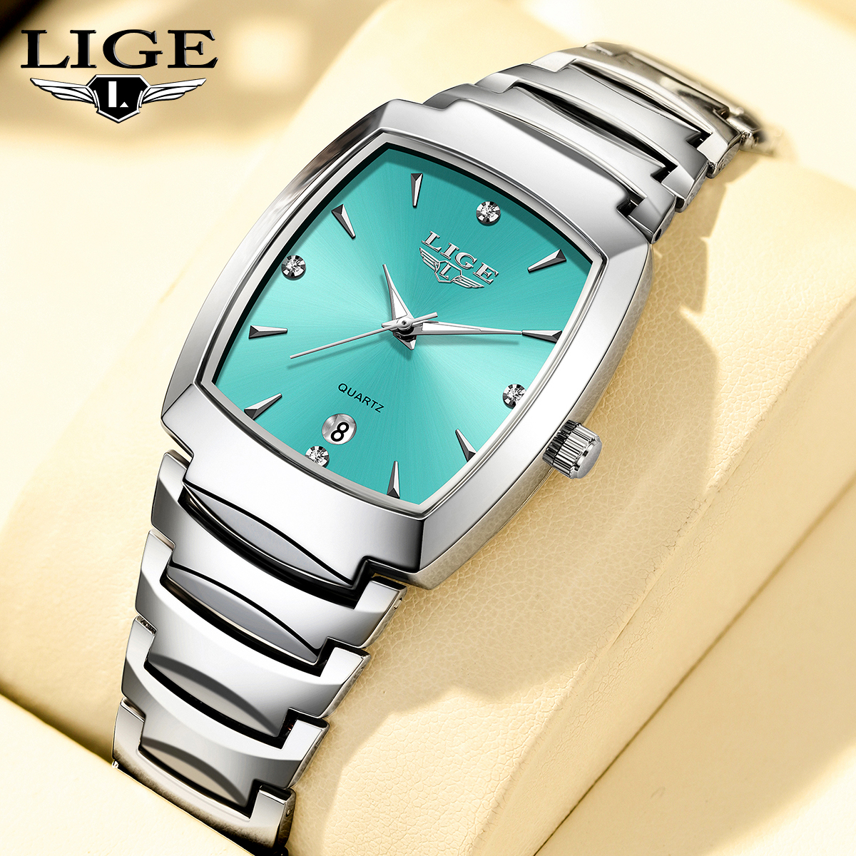 LIGE Mens Quartz Watch - Stylish Water-resistant Timepiece with Date Display for Professionals & Students