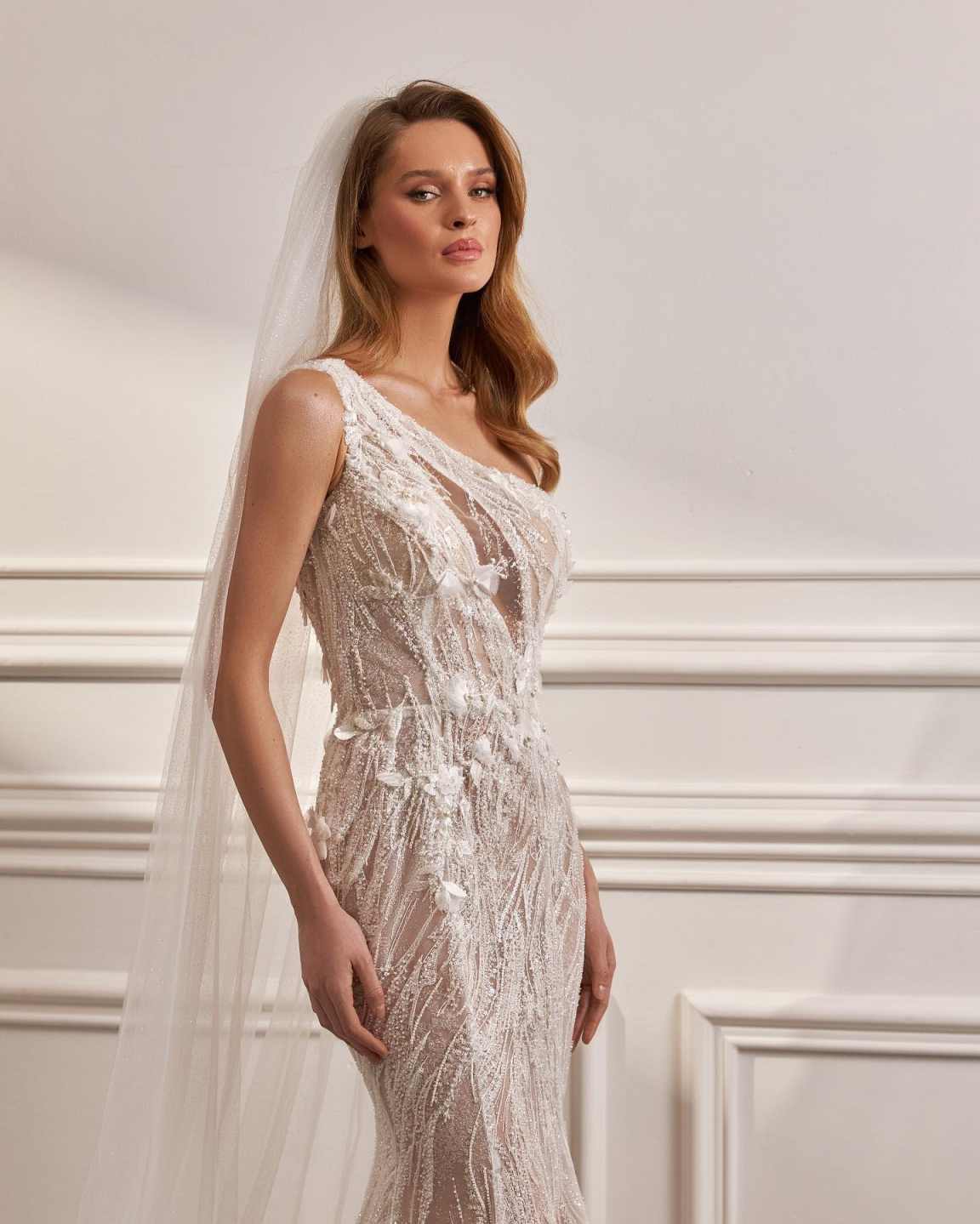 Elegant High Wedding Dress Sequined Beading Appliquins Tassel Mermaid Formal Dresses Birthday Party Bridal Gowns Customized