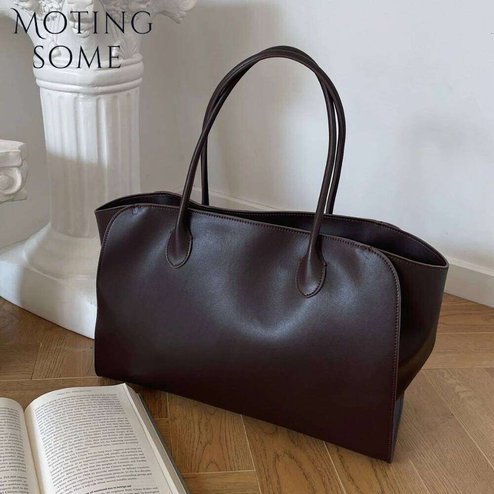 Motingsome Woman Designer Bags Genuine Grade Cowhide Underarm Shopper Tote Minimalist Shoulder Handbag Summer 2025