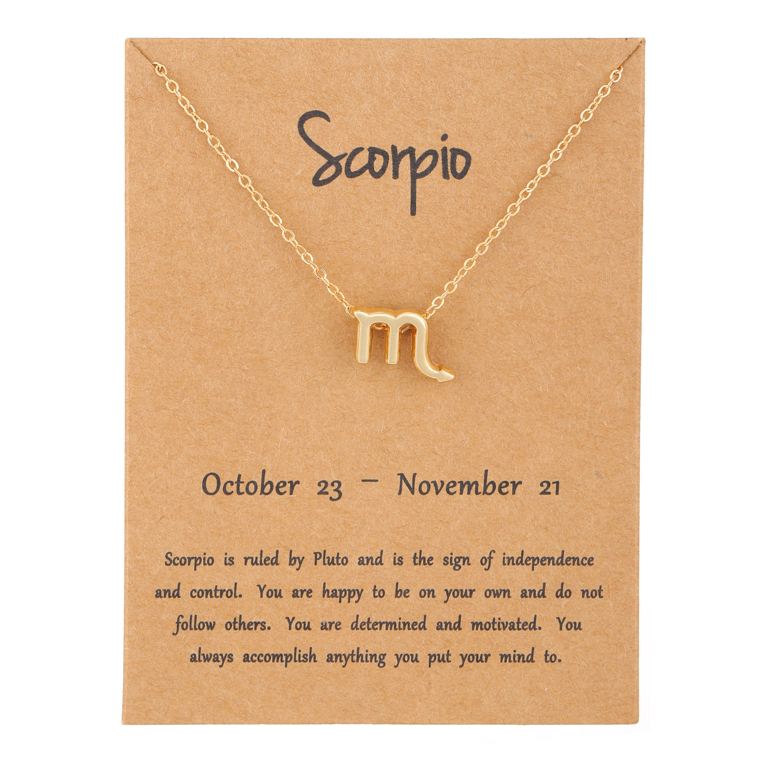 Personalized Creative Twenty Fashion Simple Pendant Necklace Zoc Collarbone Chain With Cardboard