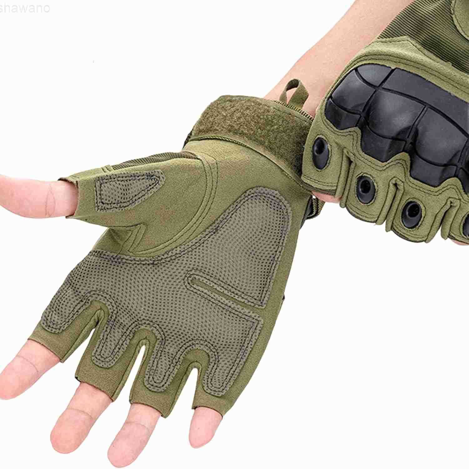 Tactical Fingerless Gloves Breathable NonSlip Impact Resistant Suitable for Outdoor Cycling Motorcycle Riding Rock ClimbingW250911