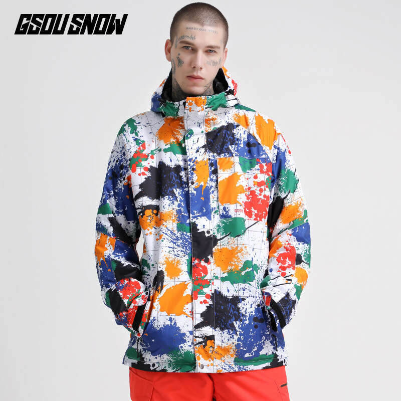 Men's Ski Clothes South Korea Thick Warm Snow Windproof Waterproof Double Snowboard Suit Men