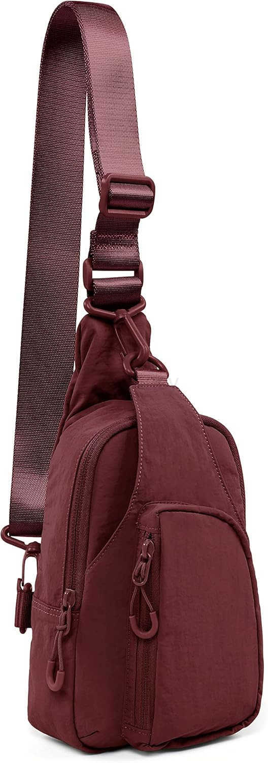 Daily Sling Bag with Adjustable Straps Crossbody Chest Bag Lightweight Small Backpack for Casual Traveling HikingW250910