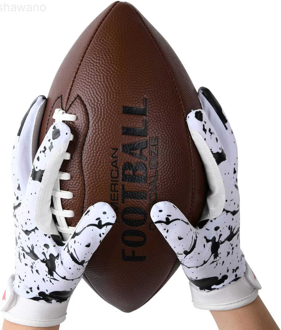 Football Gloves Youth Enhanced Grip Silicone Wide Receiver GlovesW250911