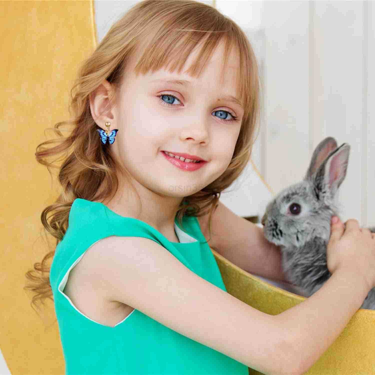 20 Pairs Kids Clipon Earrings Cute Animal Designs NonPierced for GirlsW250911