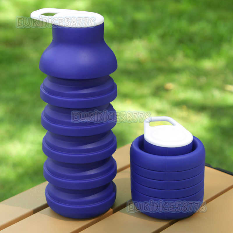 Creative Folding Cup Outdoor Travel Sports Water Bottle Portable Handy Cup Thin Cycling Water Cup H250911