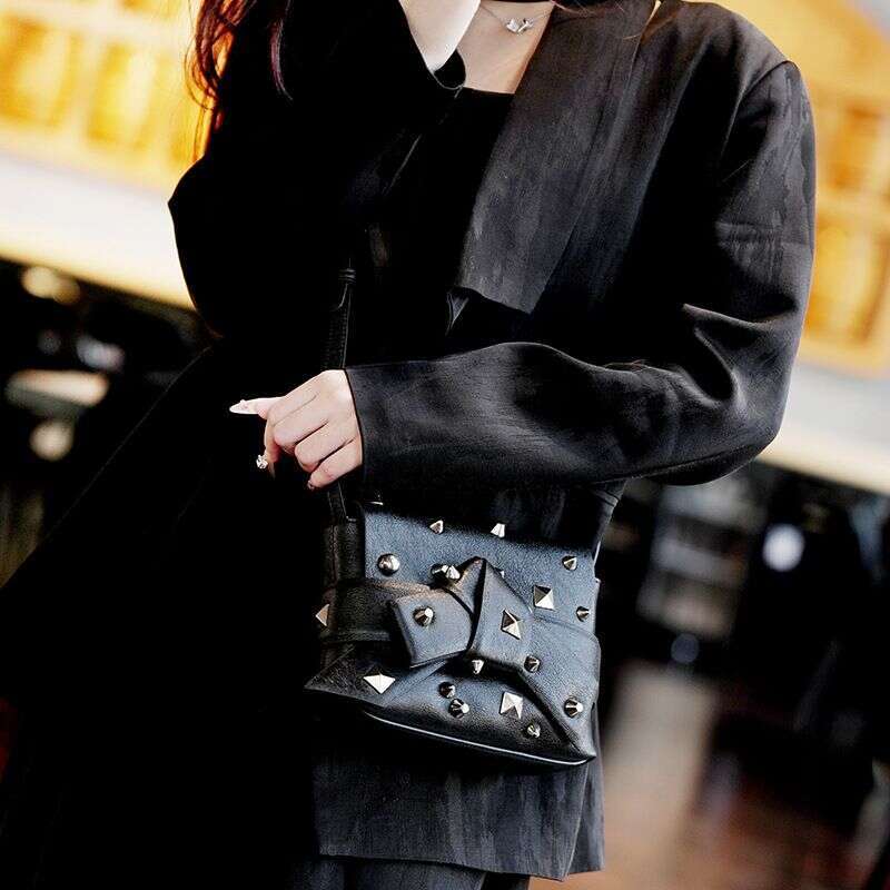 Korean Rivets Small Square 2025 Spring And Summer New Trend Design Multifunctional Women's Single Shoulder Crossbody Bag Fashionable Versatile
