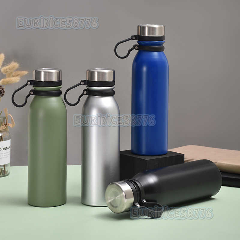 304 Stainless Steel Insulated Cup Outdoor Hiking Small Mouth Sports Water Bottle Simple with Handle Portable Travel Bottle H250911