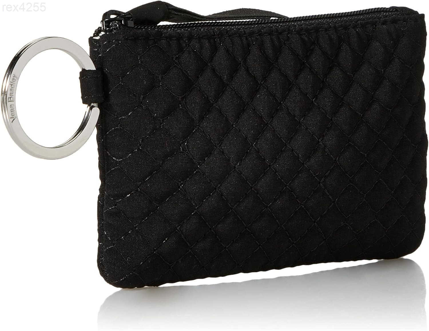Womens Microfiber Zip ID Case Wallet True Black one SizeW250911