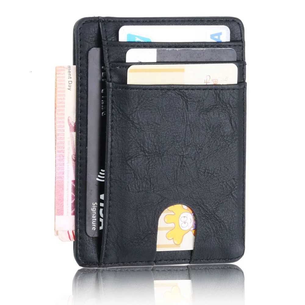 THINKTHENDO Slim RFID Blocking Leather Wallet Credit ID Card Holder Purse Money Case for Men Women 2020 Fashion Bag 115x8x05cm W250911