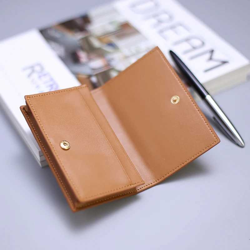 New MultiFunctional Leather Woven Card Holder ort Simple ex Busin Card Storage Bag Large Capaci Leather Wallet W250911