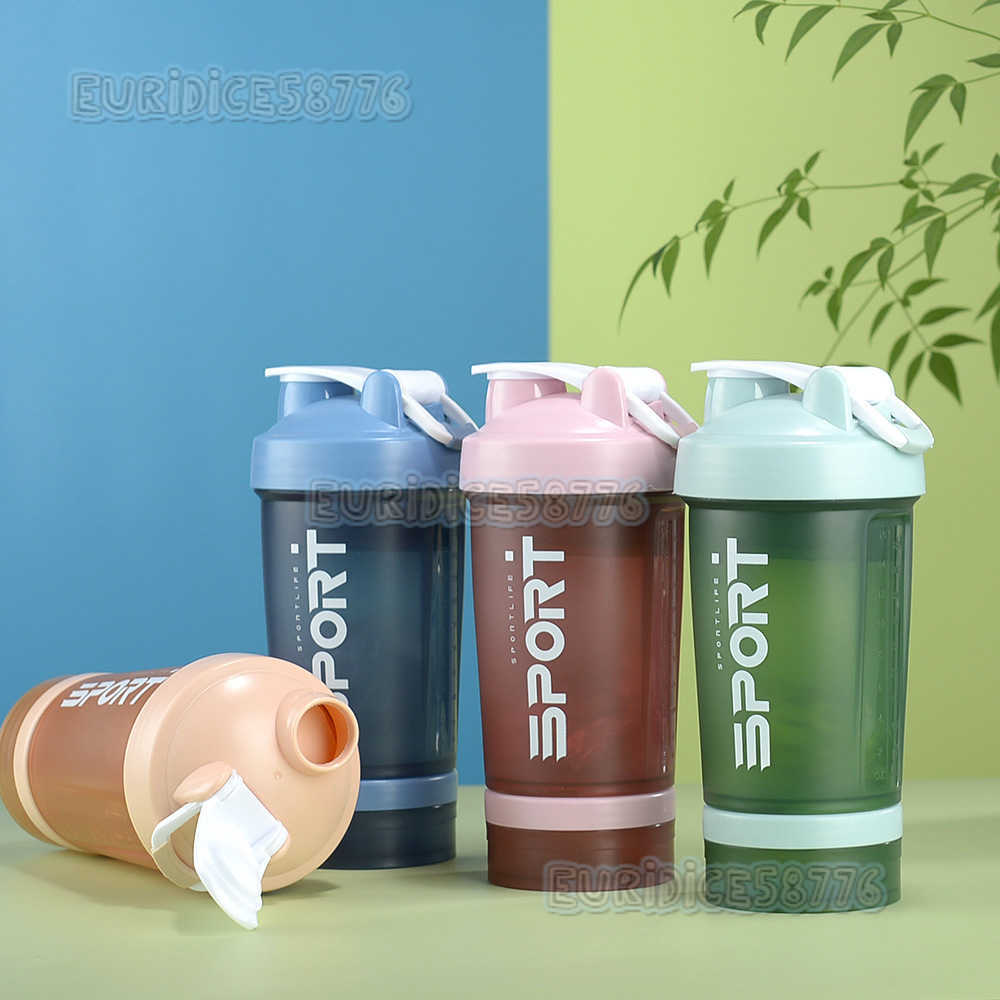 Sports Shaker Cup Portable Sports Sealed Waterproof Coffee Cup Multifunctional Large Capacity Plastic Water Cup H250911