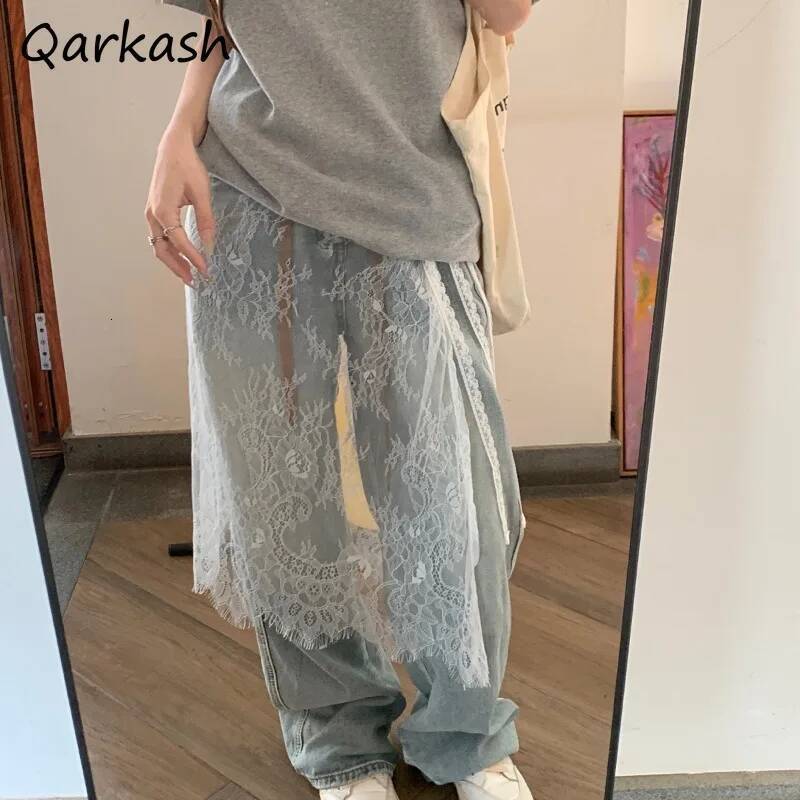 Midi Skirts Women Lace Drawstring Design Elegant Korean Style Spring Summer A-line High Waist Irregular Side Slit Fashion Street dongdumaoyi