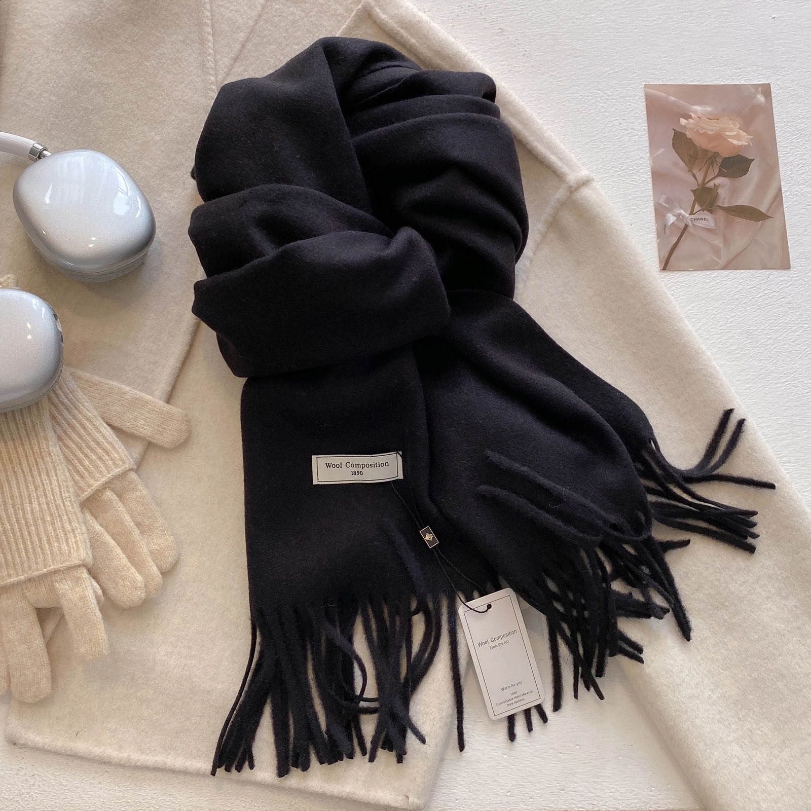 26 Color Winter Scarf For Women Long Warm Cashmere Scarves Hijab Solid Lady Shawl Wrap Female Pashmina Bandana Head Scarfs 250909