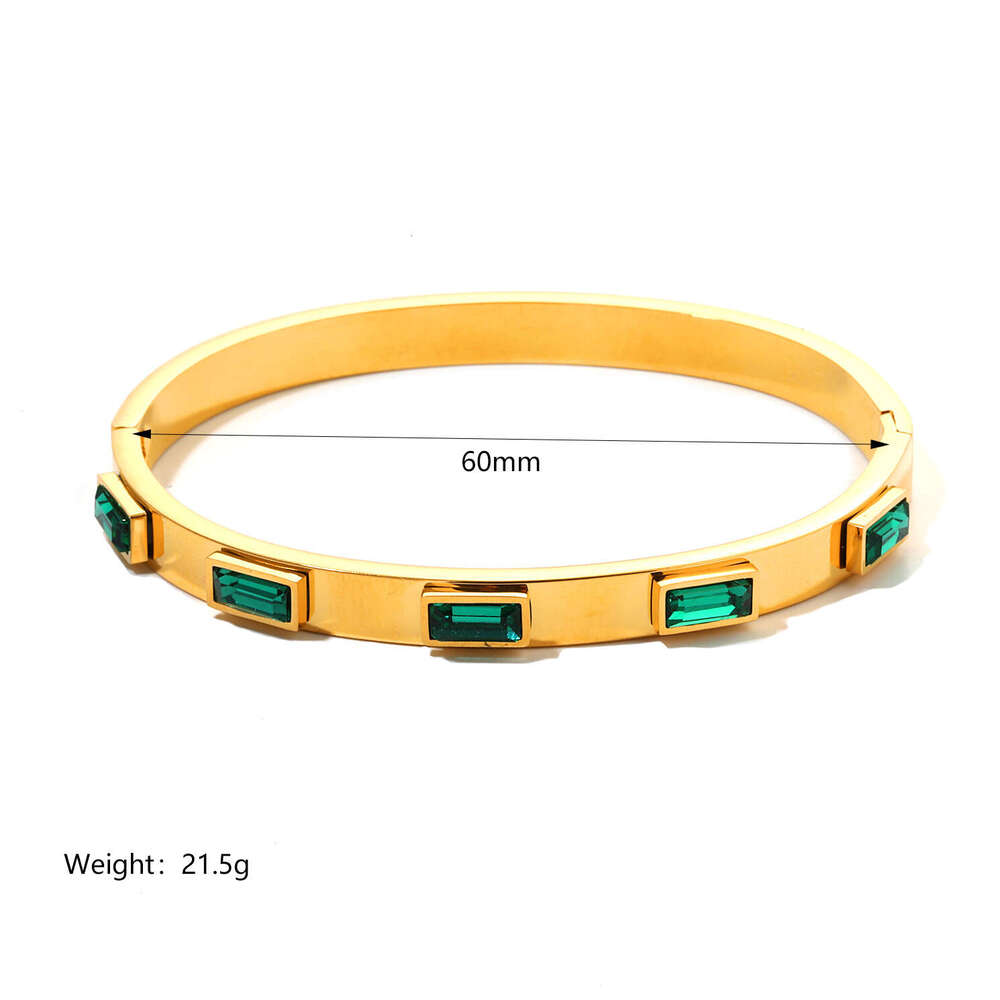 new gold tone bracelet designer bracelet for women Luxury Jewelry Titanium steel bead string eye zircon closed spring buckle bracelet single row tenni