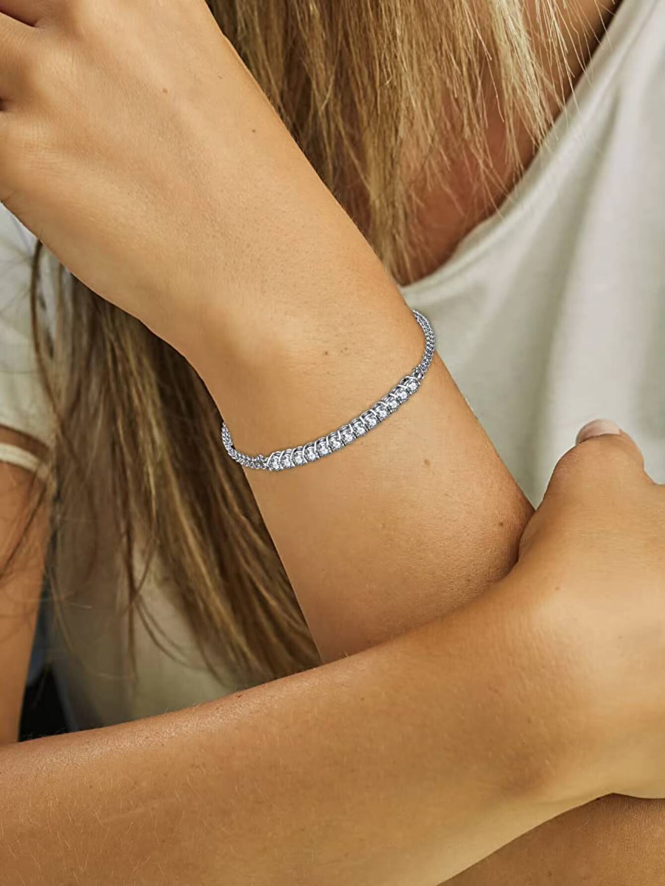 925 Silver Moissanite Adjustable Bracelet with Gold Plating Fashionable Trendy Bangles for Wedding Parties Gorgeous Jewelry Gift