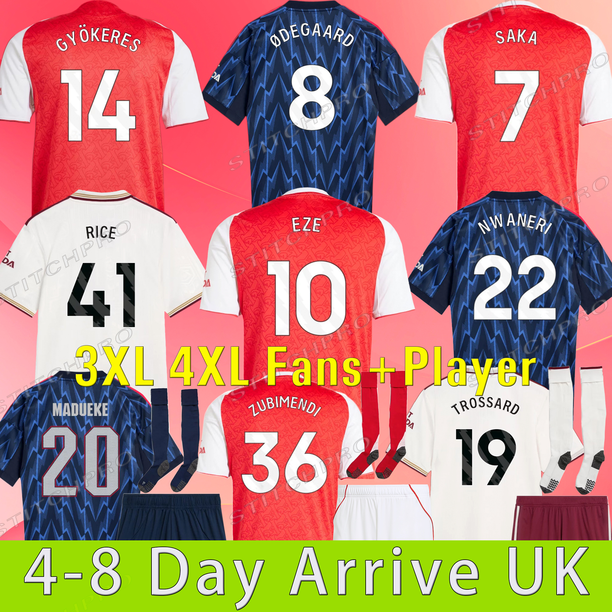 3XL 4XL 25 26 SAKA EZE soccer jerseys Zubimendi MARTINELLI 2025 2026 football shirt Men Kids kit ODEGAARD Nwaneri SALIBA RICE HAVERTZ MADUEKE RAYA RUSSO LEWIS SKELLY