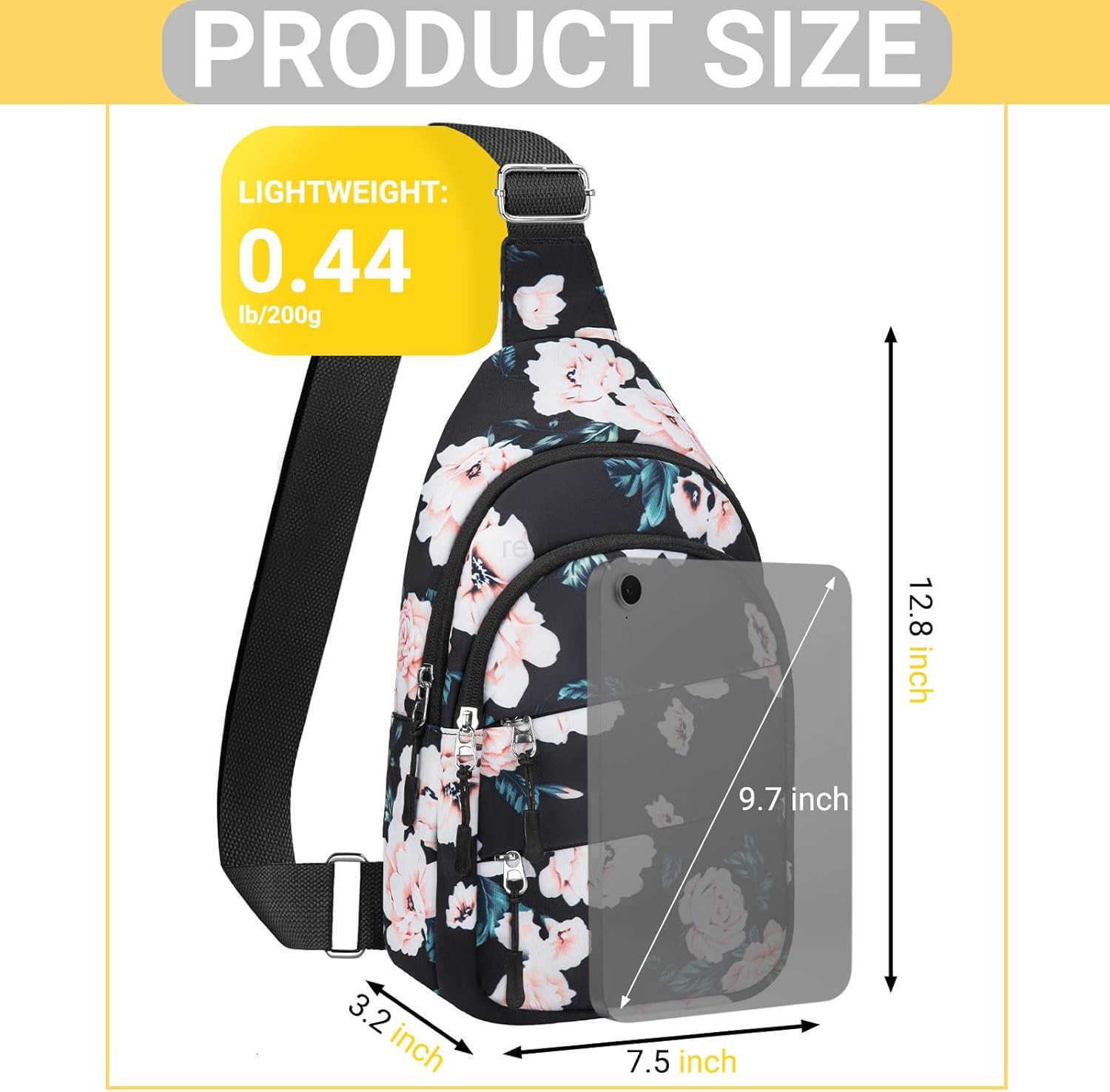 Crossbody Bags for Women Sling Bag for Men Small Hiking Backpack Anti Theft Lightweight for Outdoors Travel M BlackW250911