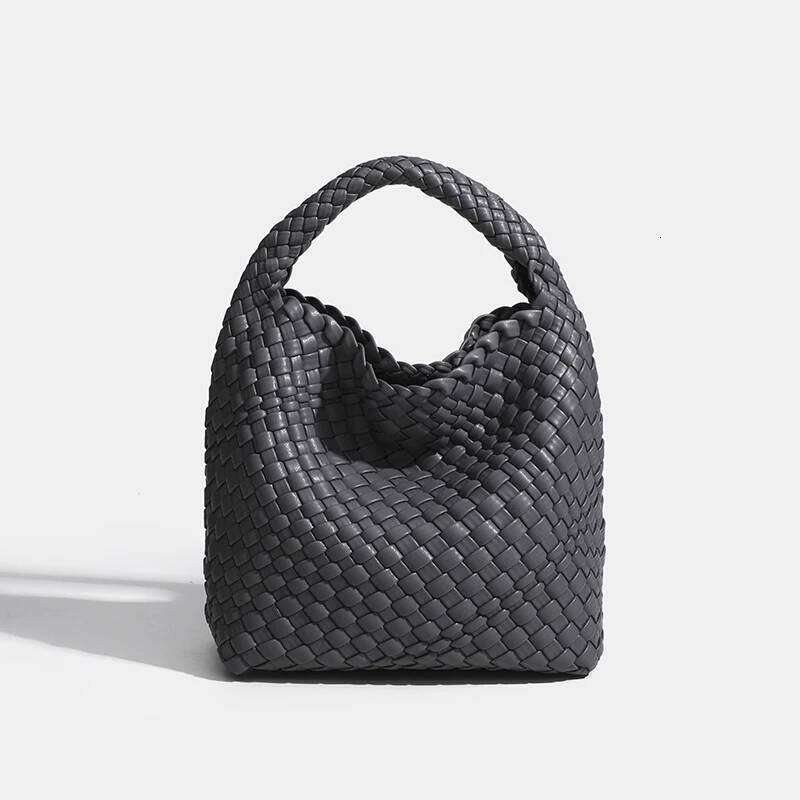Fashion Women Bags PU Women's Braided Woven Tote Bucket Composite Knitting Chain Bag Designer Bag