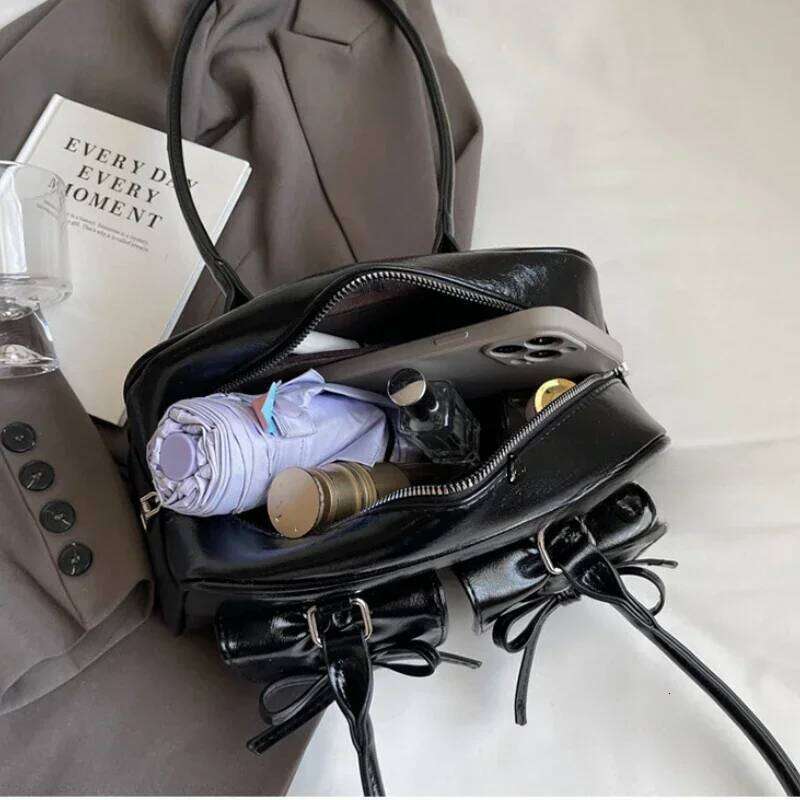 Vintage Women Business Shoulder Bags Simple Ladies Commute Tote Pu Leather Female Underarm Bag Bury Large Handbags Purse